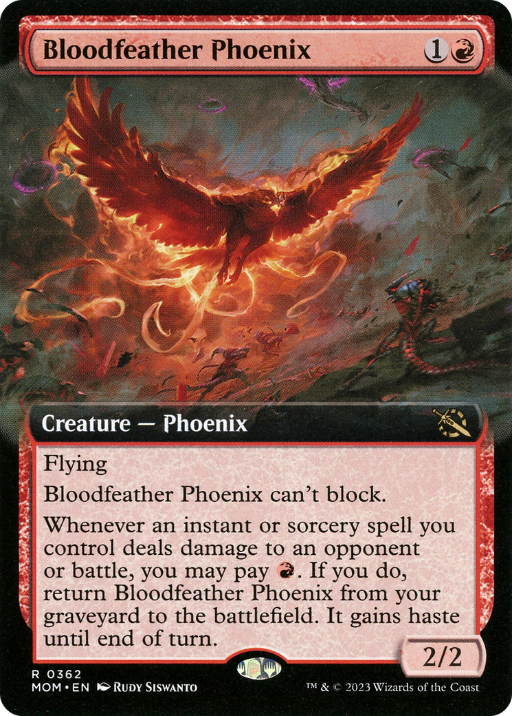 Bloodfeather Phoenix (Extended Art) [March of the Machine] | Mindsight Gaming