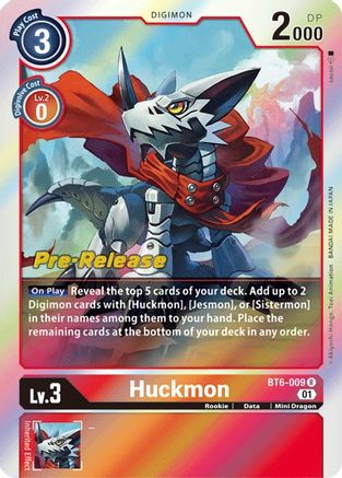 Huckmon [BT6-009] [Double Diamond Prerelease Cards] | Mindsight Gaming