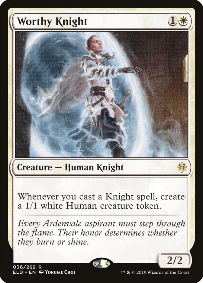 Worthy Knight (Promo Pack) [Throne of Eldraine Promos] | Mindsight Gaming