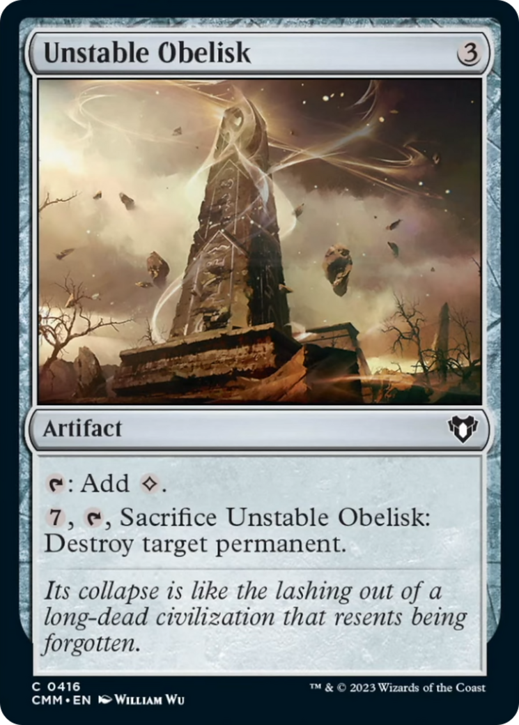 Unstable Obelisk [Commander Masters] | Mindsight Gaming