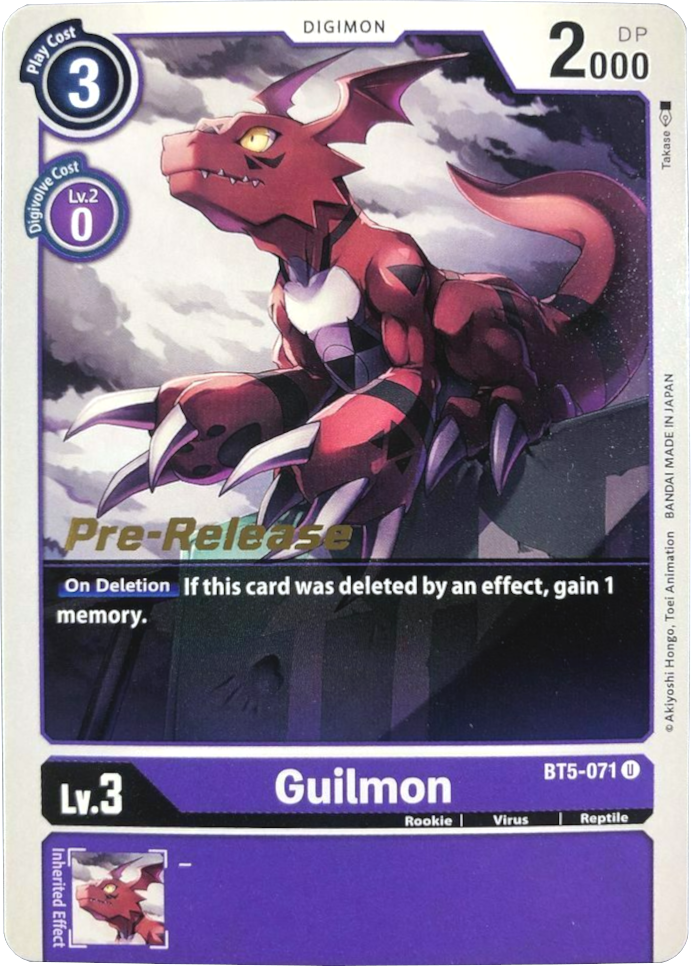 Guilmon [BT5-071] [Battle of Omni Pre-Release Promos] | Mindsight Gaming
