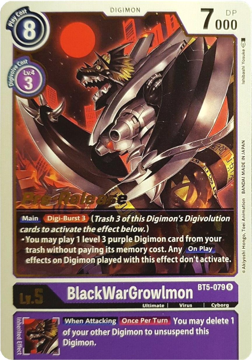 BlackWarGrowlmon [BT5-079] [Battle of Omni Pre-Release Promos] | Mindsight Gaming