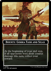 Bounty: Gorra Tash and Silas // Bounty Rules Double-Sided Token [Outlaws of Thunder Junction Commander Tokens] | Mindsight Gaming
