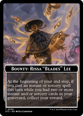 Bounty: Rissa "Blades" Lee // Bounty Rules Double-Sided Token [Outlaws of Thunder Junction Commander Tokens] | Mindsight Gaming