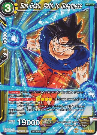 Son Goku, Path to Greatness (Power Booster) (P-115) [Promotion Cards] | Mindsight Gaming
