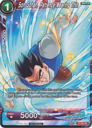 Son Gohan, Patience Wearing Thin (P-165) [Promotion Cards] | Mindsight Gaming