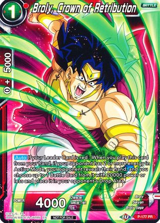 Broly, Crown of Retribution (P-177) [Promotion Cards] | Mindsight Gaming