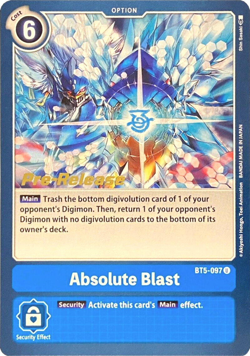 Absolute Blast [BT5-097] [Battle of Omni Pre-Release Promos] | Mindsight Gaming