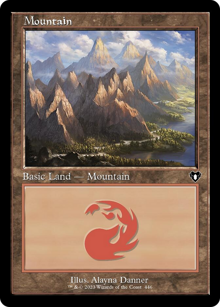 Mountain (446) (Retro) [Commander Masters] | Mindsight Gaming