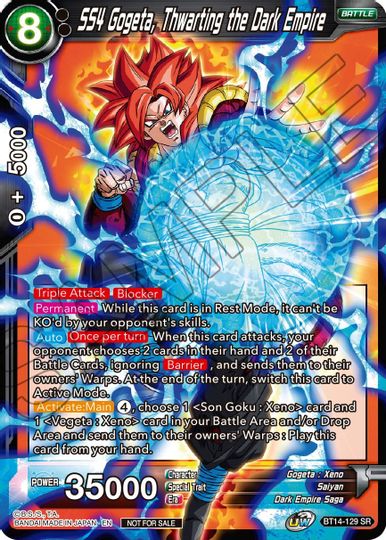 SS4 Gogeta, Thwarting the Dark Empire (Buy a Box) (BT14-129) [Promotion Cards] | Mindsight Gaming