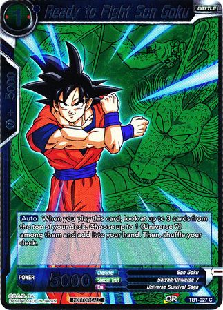 Ready to Fight Son Goku (Event Pack 2 - 2018) (TB1-027) [Promotion Cards] | Mindsight Gaming