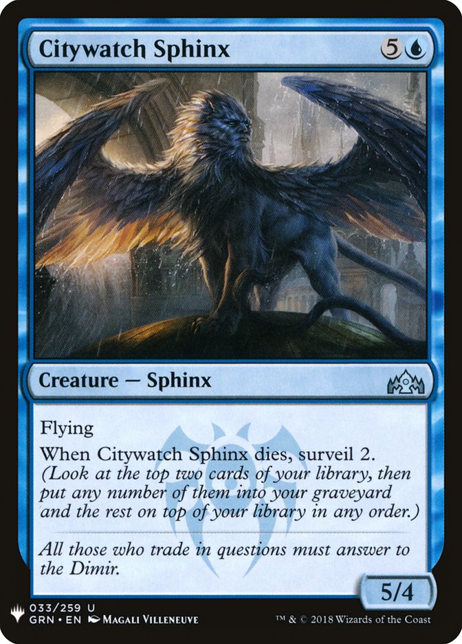 Citywatch Sphinx [Mystery Booster] | Mindsight Gaming