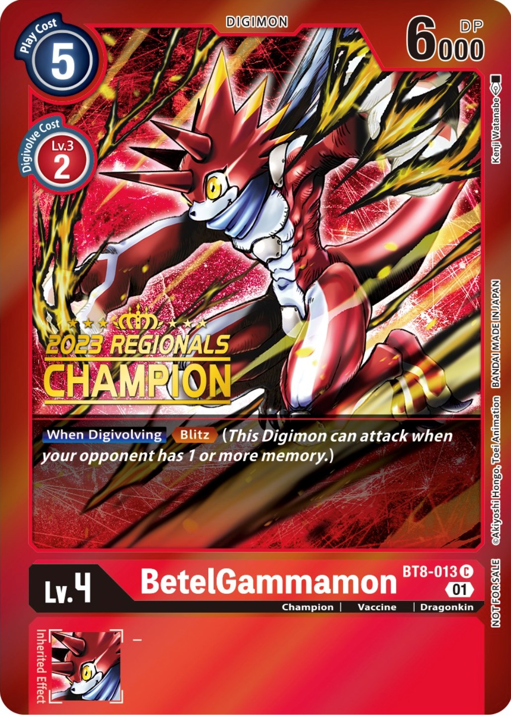 BetelGammamon [BT8-013] (2023 Regionals Champion) [New Awakening Promos] | Mindsight Gaming