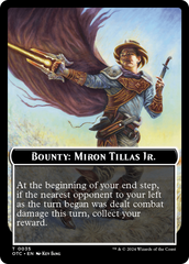 Bounty: Miron Tillas Jr. // Bounty Rules Double-Sided Token [Outlaws of Thunder Junction Commander Tokens] | Mindsight Gaming
