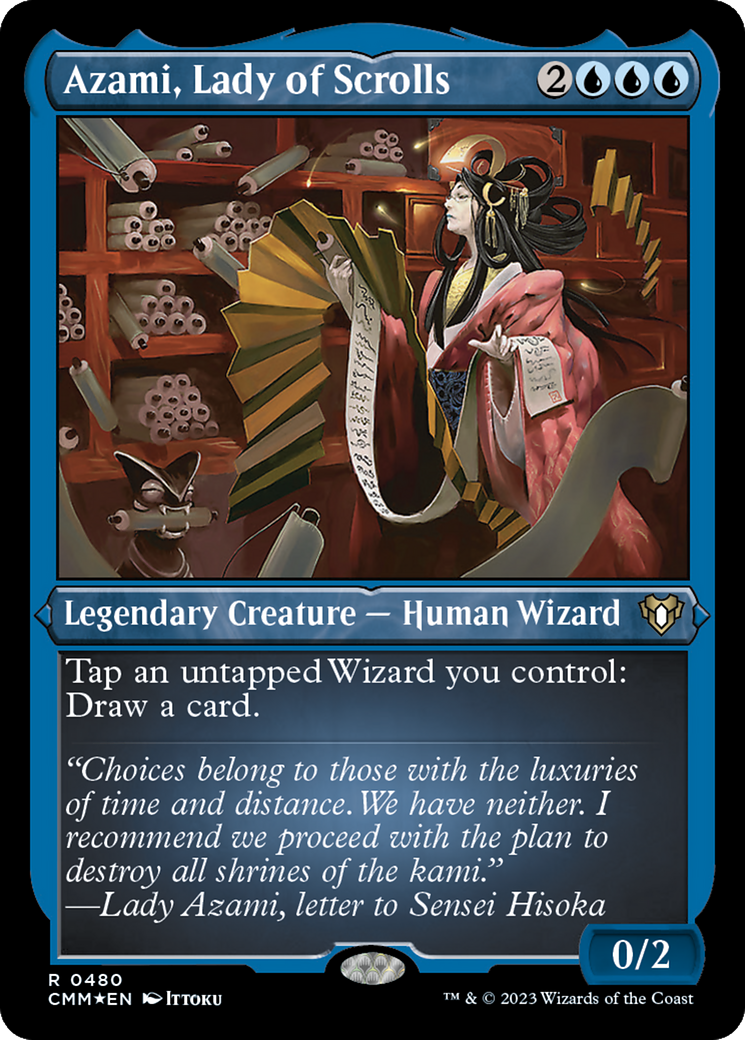 Azami, Lady of Scrolls (Foil Etched) [Commander Masters] | Mindsight Gaming