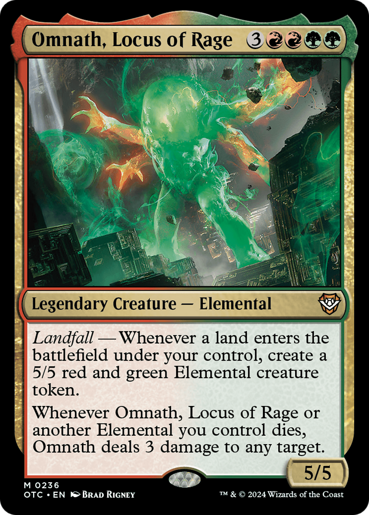 Omnath, Locus of Rage [Outlaws of Thunder Junction Commander] | Mindsight Gaming