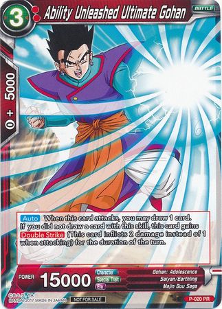 Ability Unleashed Ultimate Gohan (P-020) [Promotion Cards] | Mindsight Gaming