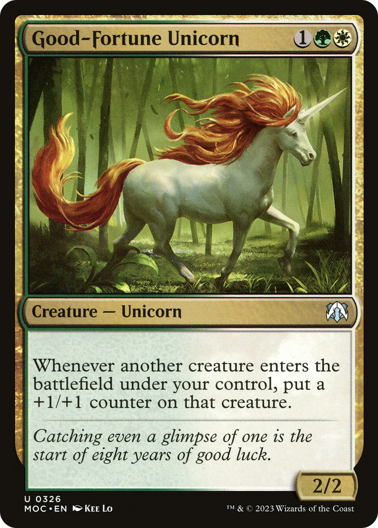 Good-Fortune Unicorn [March of the Machine Commander] | Mindsight Gaming