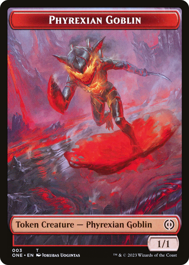 Phyrexian Goblin // Samurai Double-Sided Token [Phyrexia: All Will Be One Tokens] | Mindsight Gaming