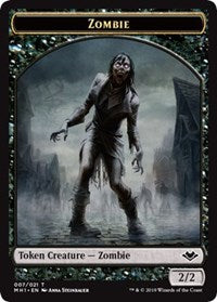 Zombie (007) // Construct (017) Double-Sided Token [Modern Horizons Tokens] | Mindsight Gaming