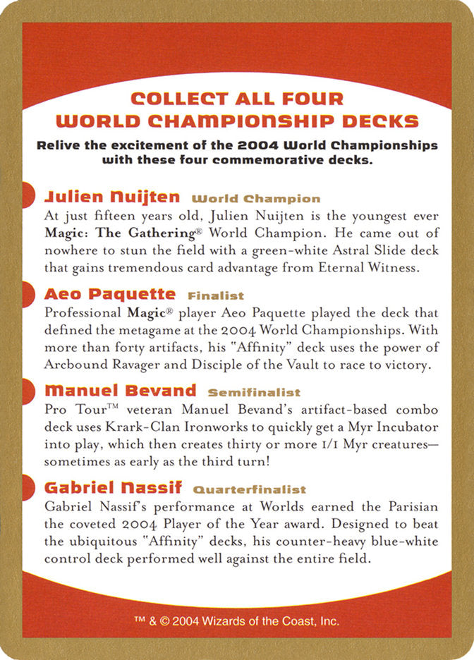 2004 World Championships Ad [World Championship Decks 2004] | Mindsight Gaming