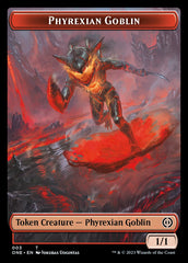 Rebel // Phyrexian Goblin Double-Sided Token [Phyrexia: All Will Be One Tokens] | Mindsight Gaming