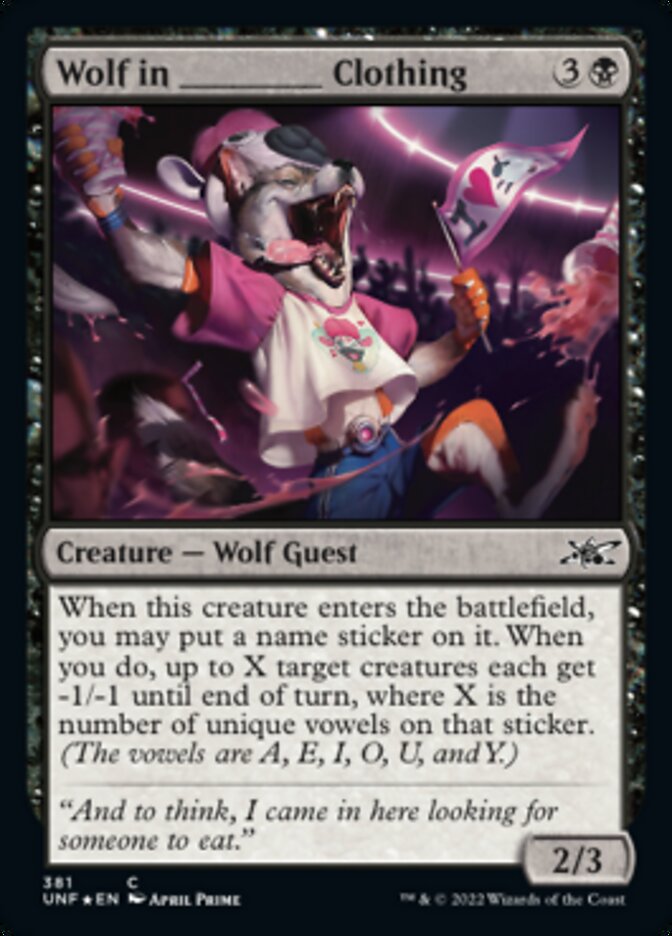 Wolf in _____ Clothing (Galaxy Foil) [Unfinity] | Mindsight Gaming