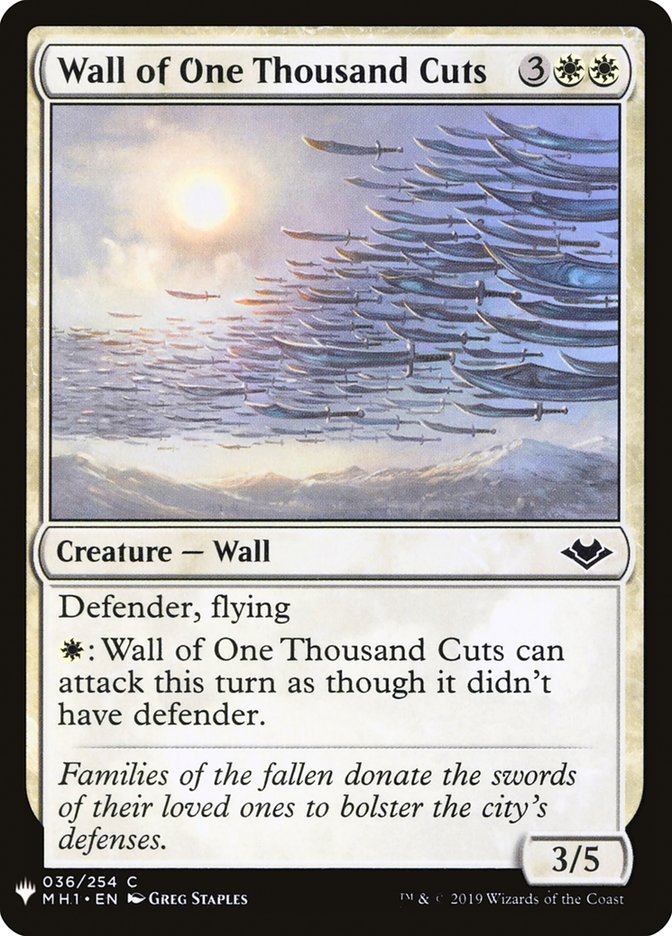 Wall of One Thousand Cuts [Mystery Booster] | Mindsight Gaming