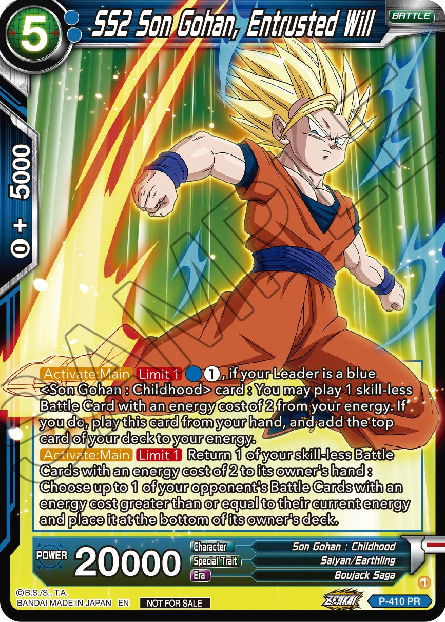SS2 Son Gohan, Entrusted Will (P-410) [Promotion Cards] | Mindsight Gaming