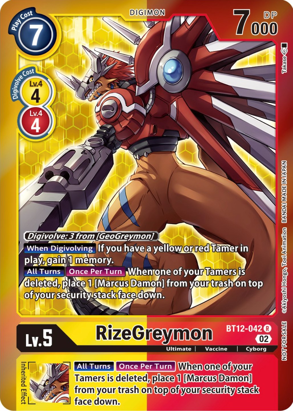 RizeGreymon [BT12-042] (Tamer Party -Special-) [Across Time Promos] | Mindsight Gaming