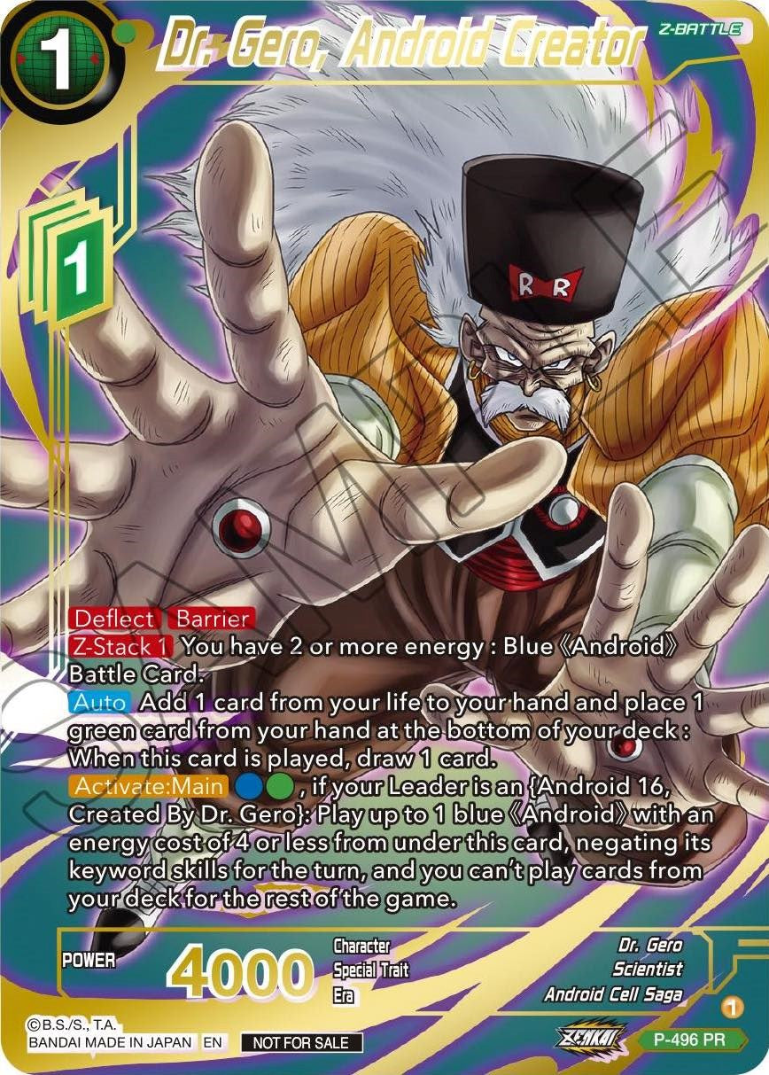 Dr. Gero, Android Creator (Gold Stamped) (P-496) [Promotion Cards] | Mindsight Gaming
