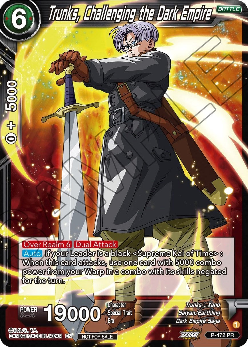 Trunks, Challenging the Dark Empire (Z03 Dash Pack) (P-472) [Promotion Cards] | Mindsight Gaming