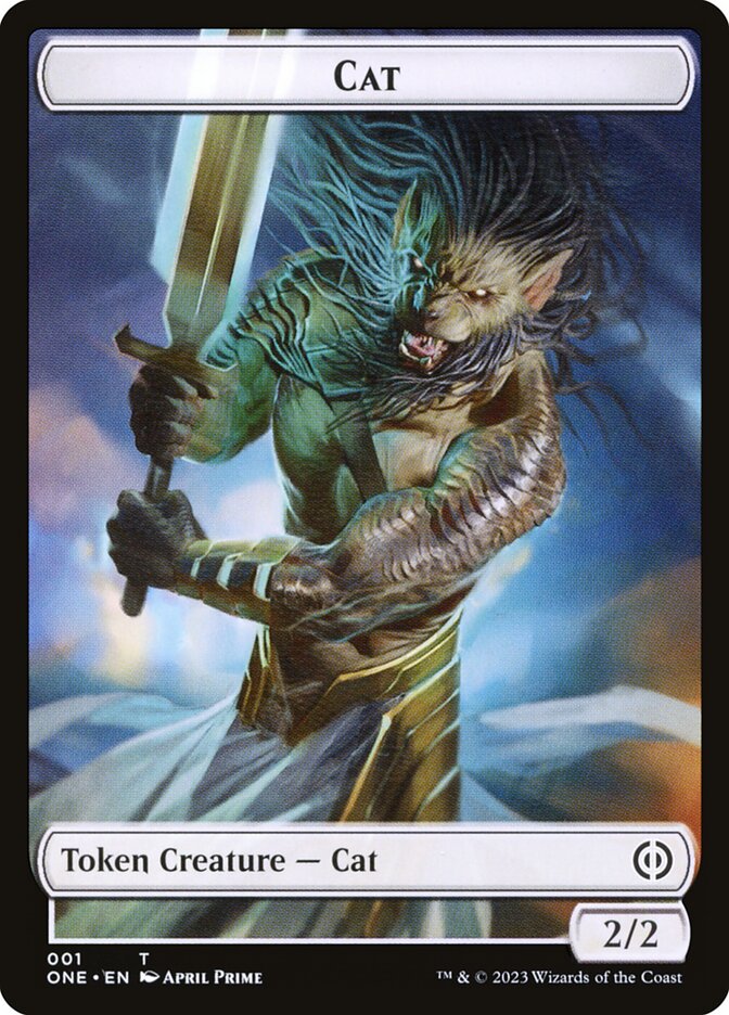 Phyrexian Goblin // Cat Double-Sided Token [Phyrexia: All Will Be One Tokens] | Mindsight Gaming