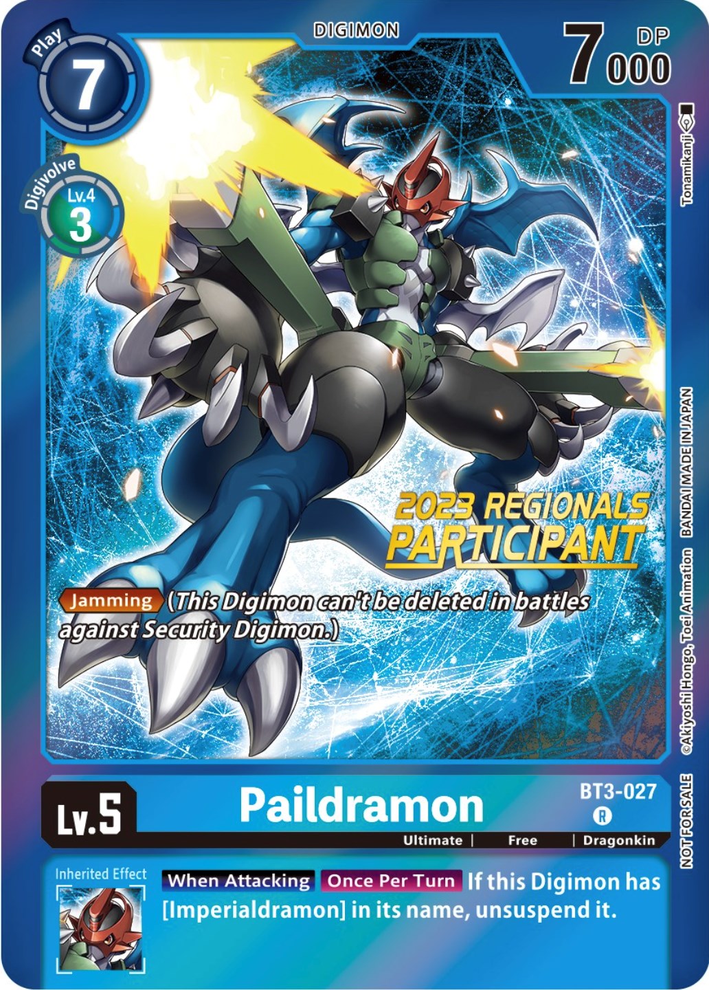 Paildramon [BT3-027] (2023 Regionals Participant) [Release Special Booster Promos] | Mindsight Gaming
