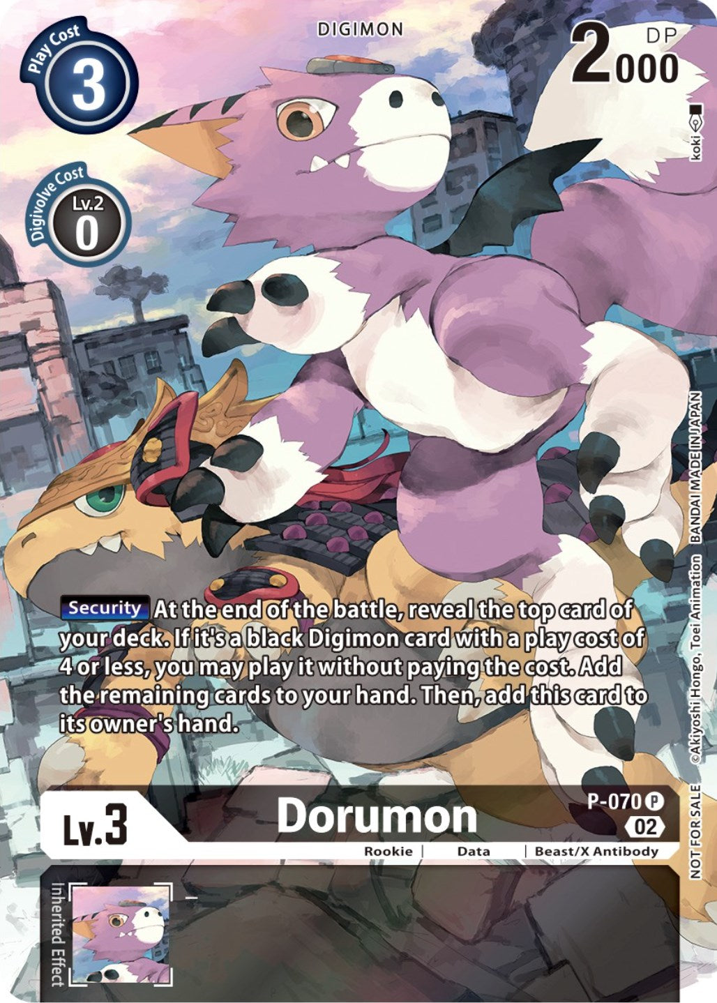 Dorumon [P-070] (Official Tournament Pack Vol. 10) [Promotional Cards] | Mindsight Gaming