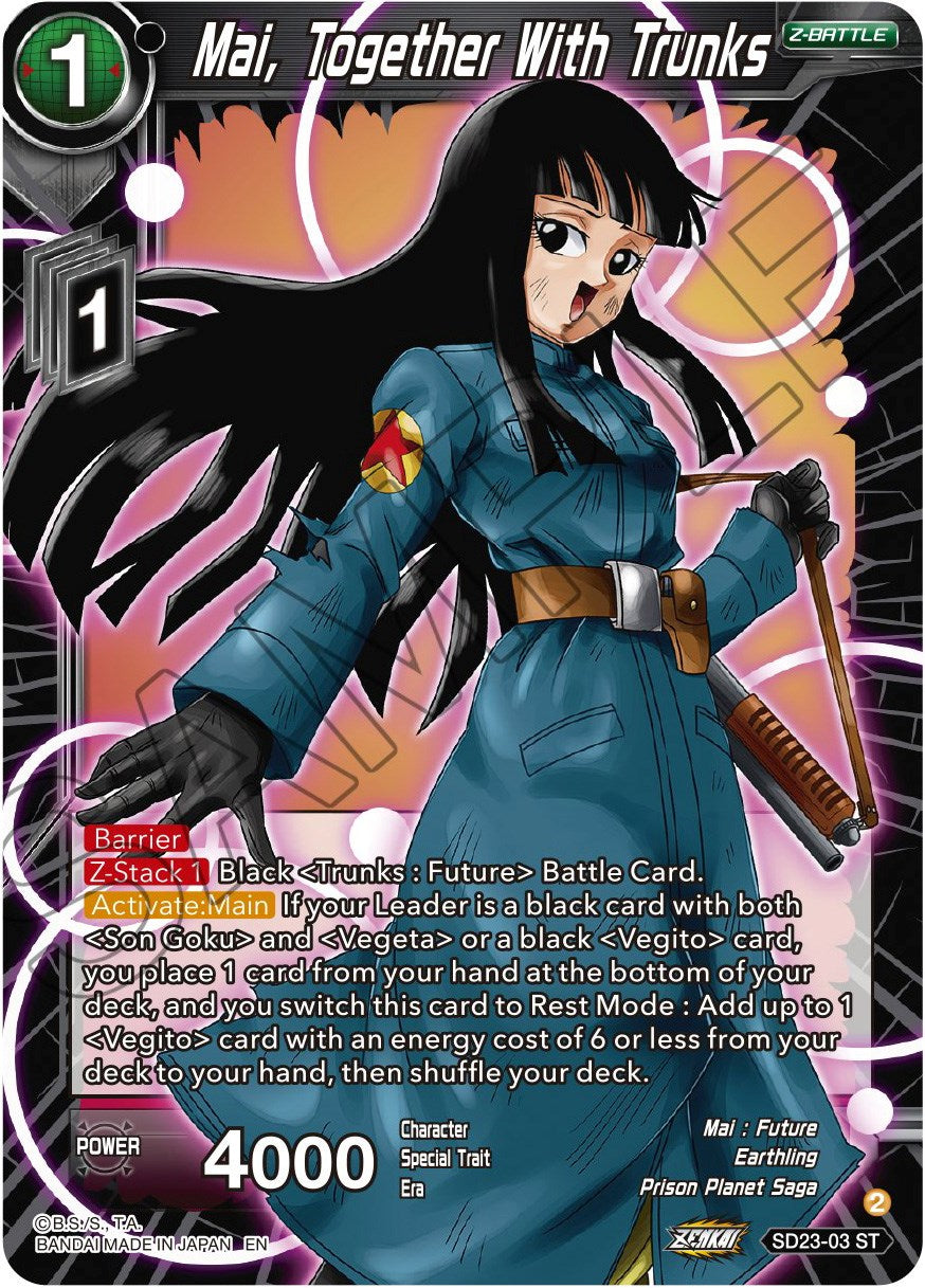 Mai, Together With Trunks (SD23-03) [Critical Blow] | Mindsight Gaming