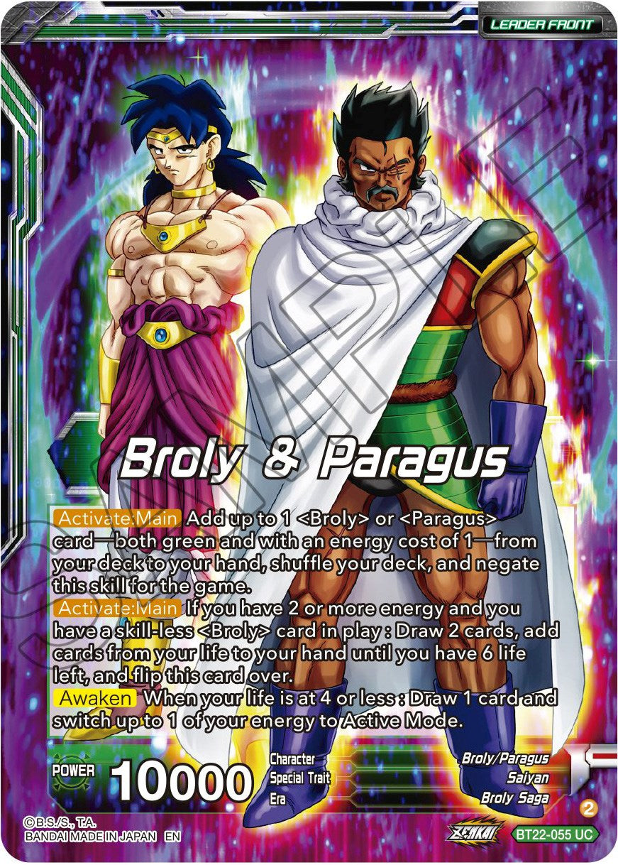 Broly & Paragus // SS Broly, Devil of Destruction (BT22-055) [Critical Blow] | Mindsight Gaming