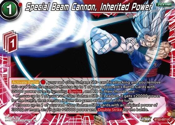 Special Beam Cannon, Inherited Power (BT22-007) [Critical Blow] | Mindsight Gaming