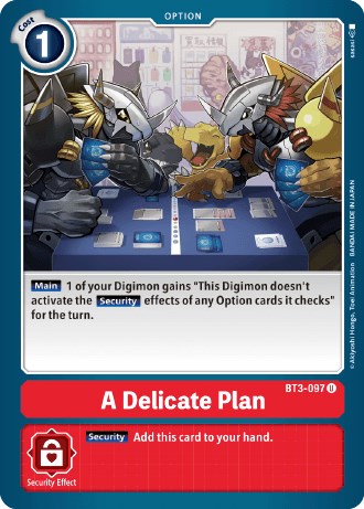 A Delicate Plan [BT3-097] (Revision Pack 2021) [Release Special Booster Promos] | Mindsight Gaming
