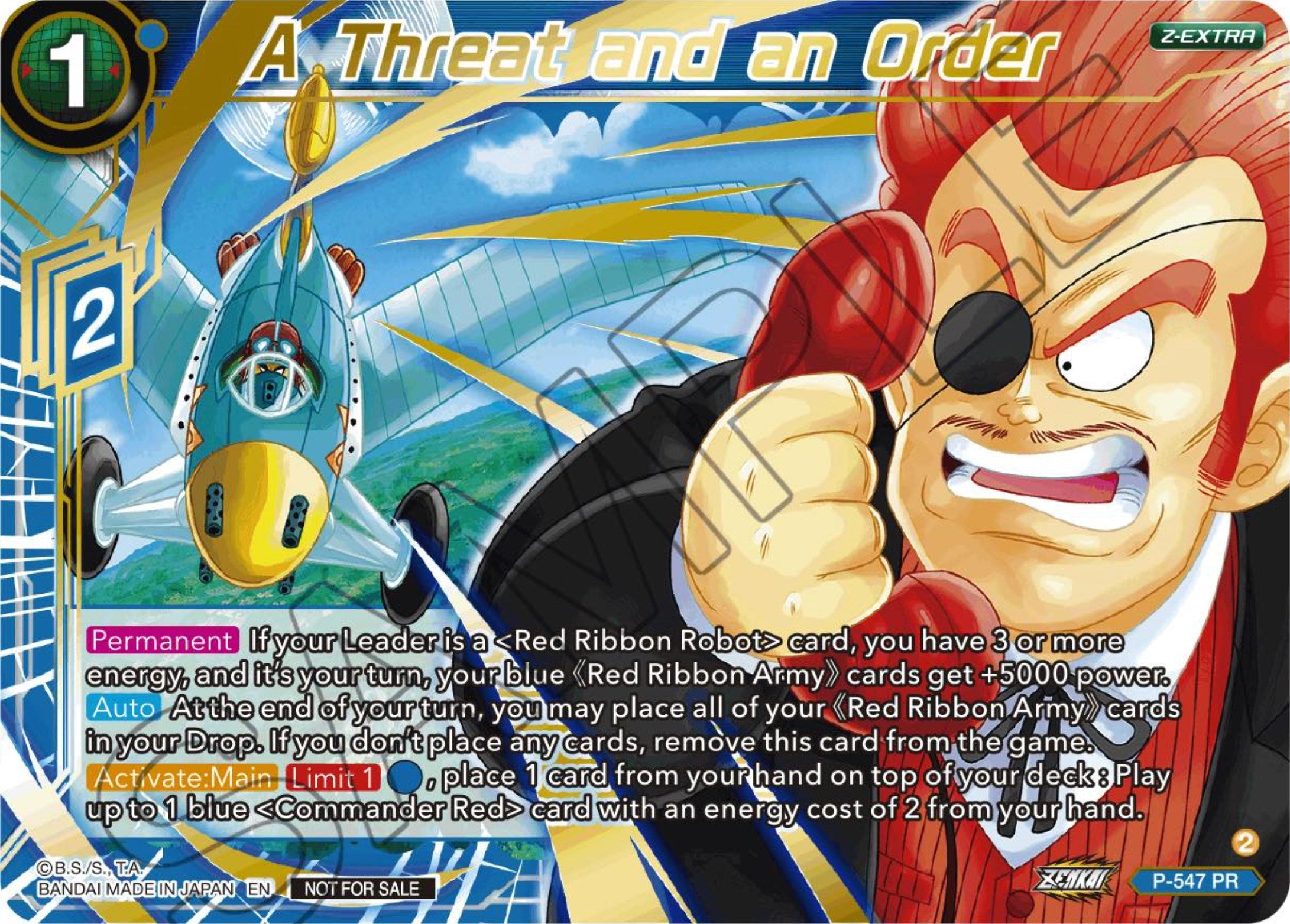 A Threat and an Order (Championship Z Extra Card Pack 2023) (Gold-Stamped) (P-547) [Tournament Promotion Cards] | Mindsight Gaming