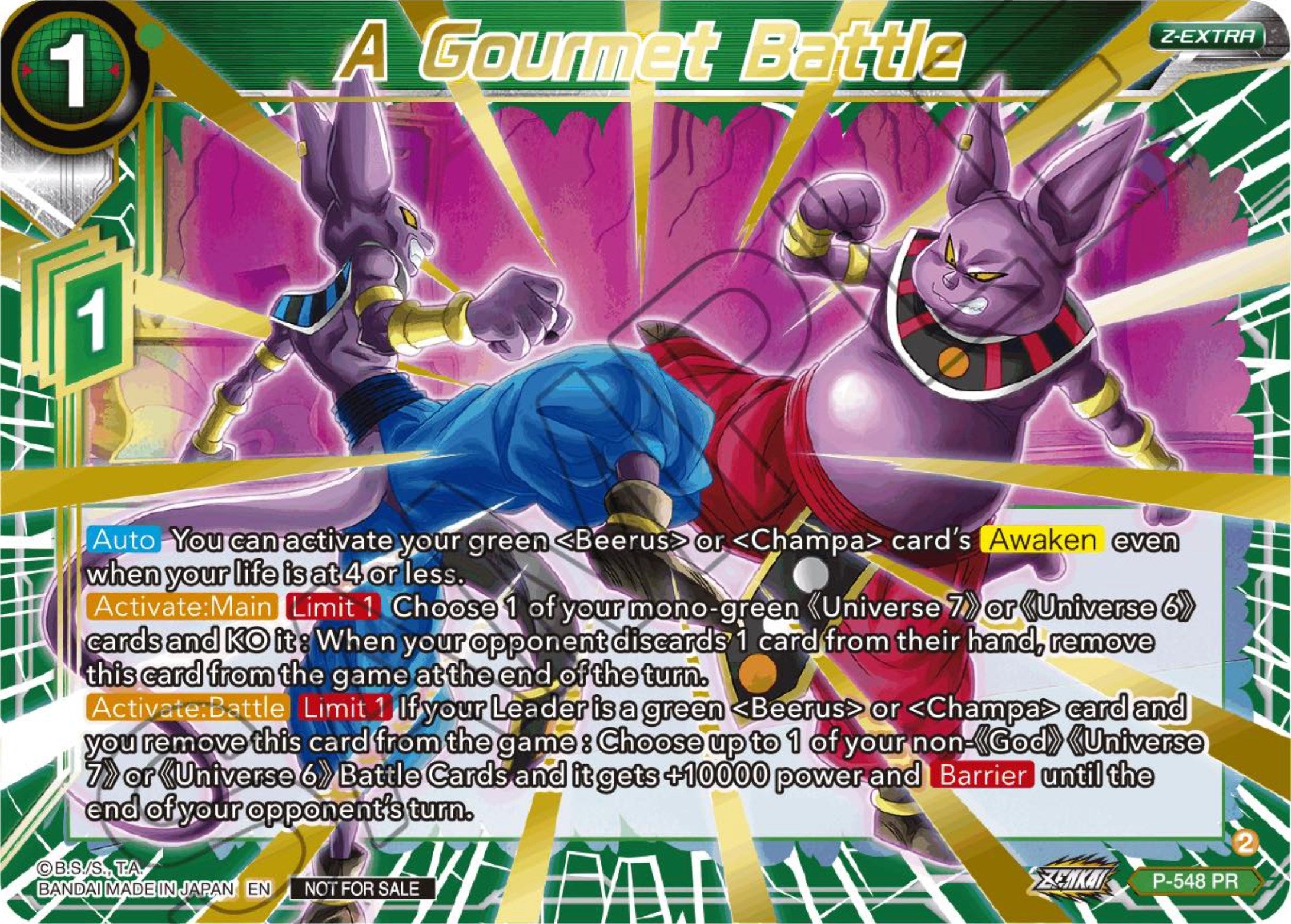 A Gourmet Battle (Championship Z Extra Card Pack 2023) (P-548) [Tournament Promotion Cards] | Mindsight Gaming