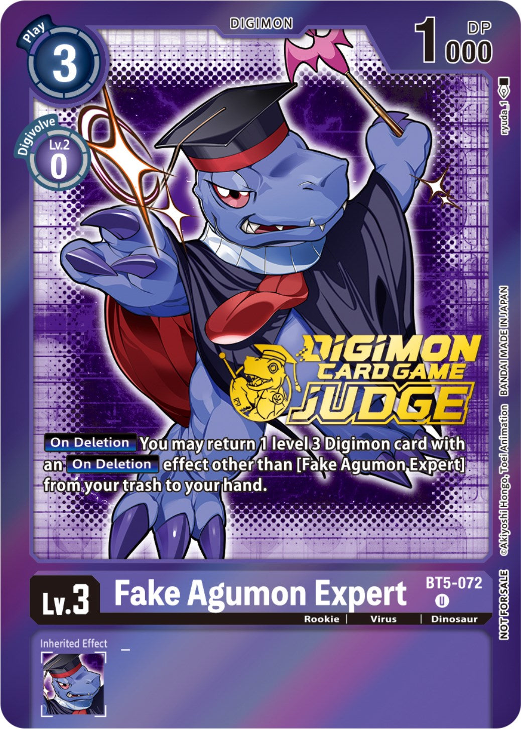 Fake Agumon Expert [BT5-072] (Judge Pack 4) [Battle of Omni Promos] | Mindsight Gaming