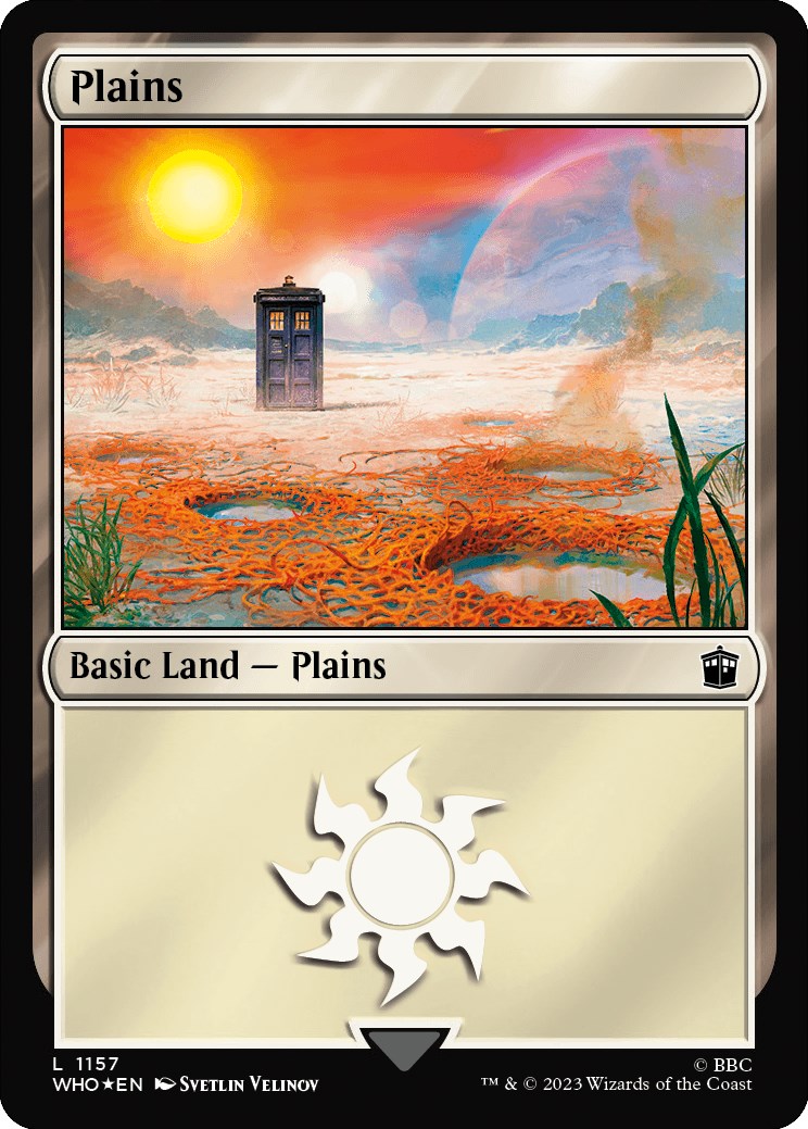 Plains (1157) (Surge Foil) [Doctor Who] | Mindsight Gaming