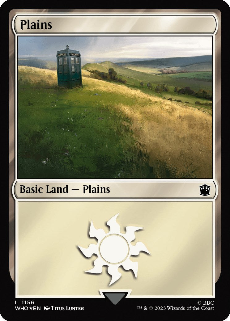 Plains (1156) (Surge Foil) [Doctor Who] | Mindsight Gaming