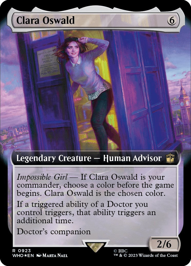 Clara Oswald (Extended Art) (Surge Foil) [Doctor Who] | Mindsight Gaming