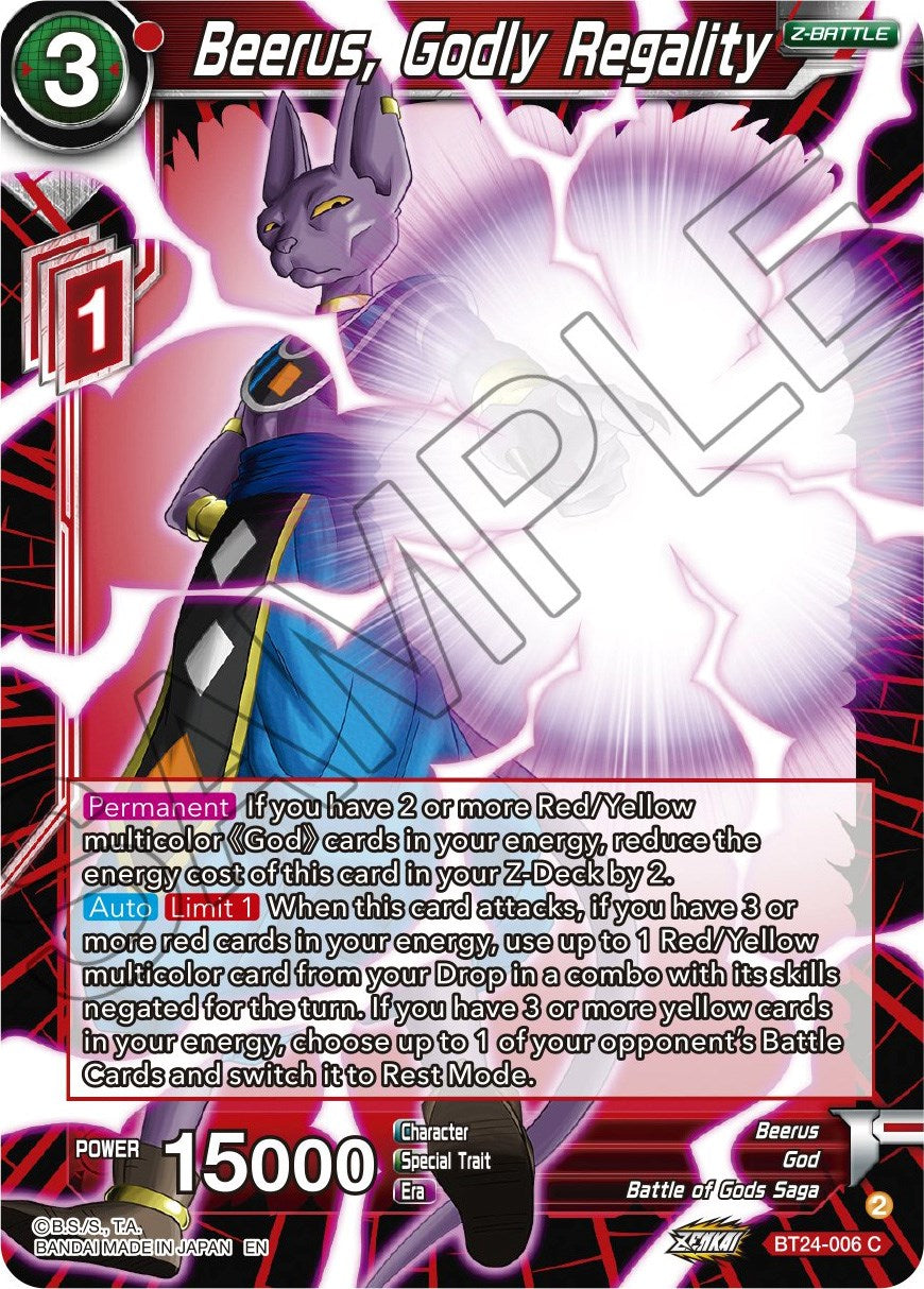 Beerus, Godly Regality (BT24-006) [Beyond Generations] | Mindsight Gaming