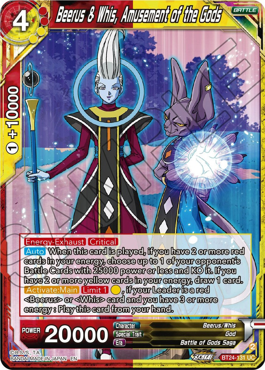 Beerus & Whis, Amusement of the Gods (BT24-131) [Beyond Generations] | Mindsight Gaming