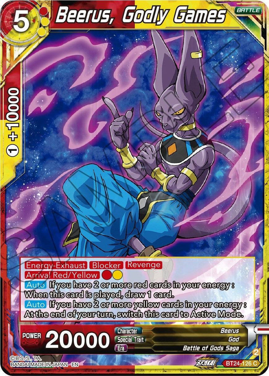 Beerus, Godly Games (BT24-126) [Beyond Generations] | Mindsight Gaming
