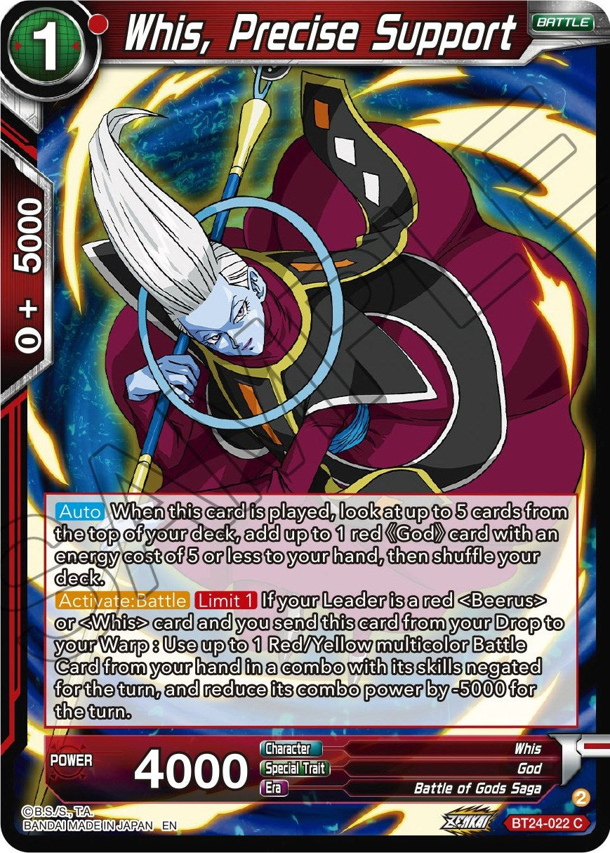 Whis, Precise Support (BT24-022) [Beyond Generations] | Mindsight Gaming