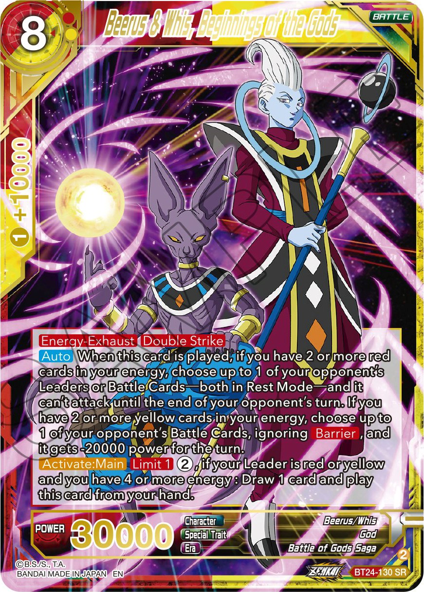 Beerus & Whis, Beginnings of Gods (BT24-130) [Beyond Generations] | Mindsight Gaming